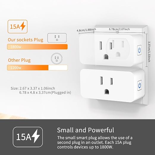 Plug,Support SmartThings, ETL & FCC Certified, 4 Pack