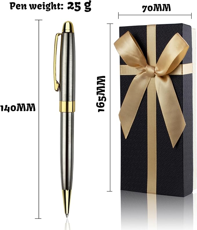 Yastar Personalized Ballpoint Pens, Stainless Steel Fancy Pens Engraved with Your different Names Logo or Messages, Phone Number Black ink Perfect for Souvenir Gift, Colleague, Friends 3 pens/set