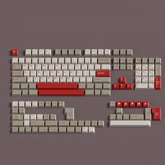 163 Double Shot Keycaps Cherry Profile Retro 9009 Keycaps Set Fit for 61/64/87/104/108 Cherry Mx Switches ANSI/ISO Mechanical Keyboard