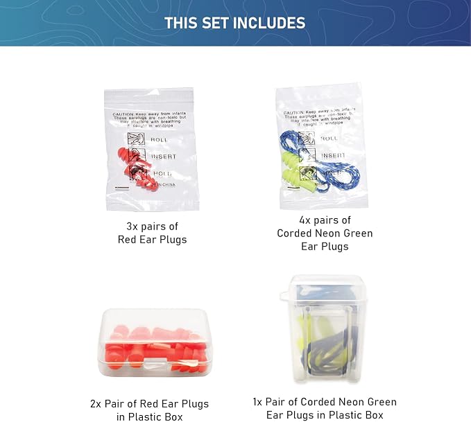 Quality Silicone Reusable Ear Plugs - 10 Pairs with 2 Plastic Cases 27dB Noise Cancelling Sound Blocking Soft with Strings for Adults Kids Sleeping Swimming Shooting Hunting Work Safety Loud Noise