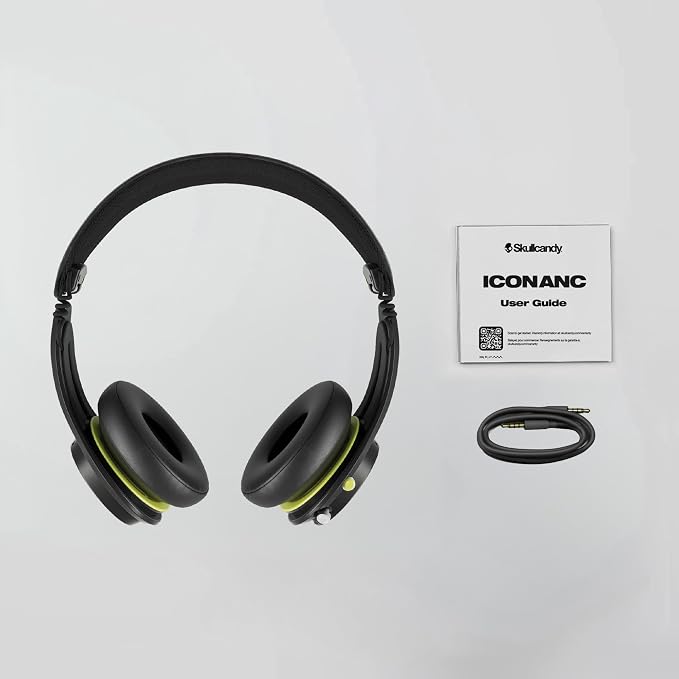 Skullcandy Icon ANC Wireless On-Ear Bluetooth Headphones, Active Noise Cancelling, 60 Hours Battery, Sweat Water Resistant, Foldable Durable Travel Ready, Microphone for iPhone Android - Realtree APX
