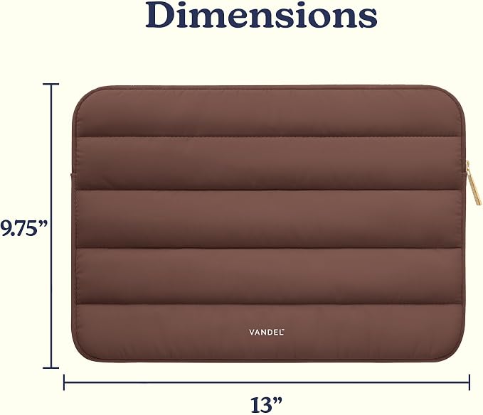 Vandel The Original Puffy Laptop Sleeve Case, 13-14 inch Laptop Sleeve Bag Case 13.3 Inch, Compatible with MacBook Air 13, Pro 14/13 iPad Pro 12.9, HP Dell ASUS, Computer Bag Cover
