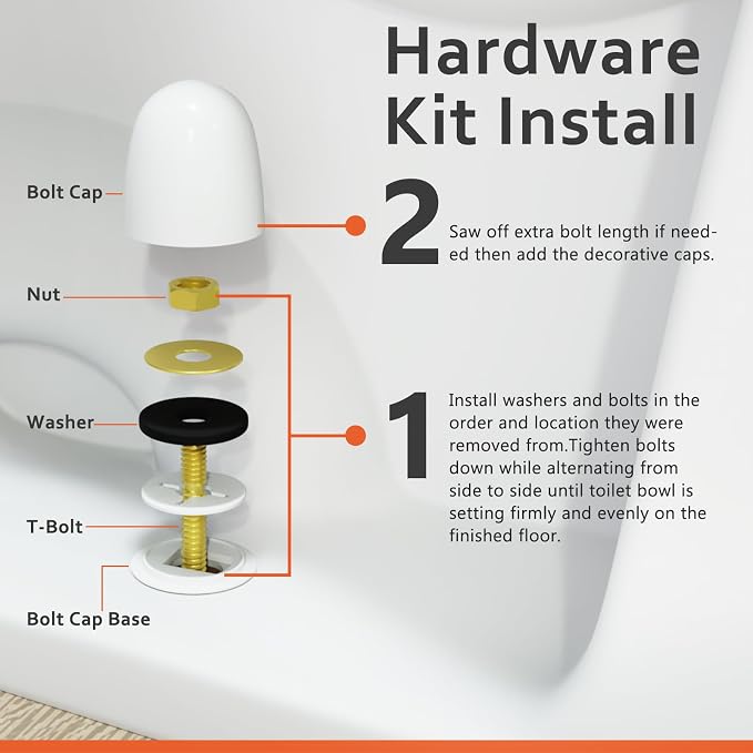 boeemi Toilet Flange Repair Kit with Extra Thick Wax Ring for Toilets Install or Leaking Toilet Wax Ring Replacement Kit Include Mounting Hardware Fits 3-inch or 4-inch Waste Lines