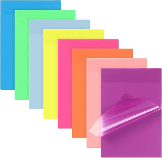 Yinder 4 x 6 Inch Transparent Sticky Notes Translucent Sticky Notes Waterproof Clear Self Memo Pad See Through Bible Journaling Accessories Office School Supplies, 8 Pack 240 Sheets(Bright)