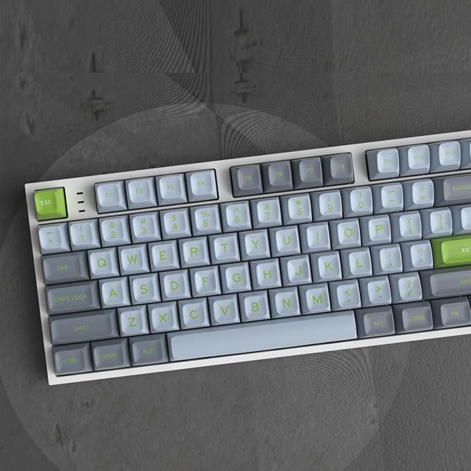 Guffercty kred SA Profile PBT Keycaps,172 Set Double Shot Durable Keycaps for Custom Mechanical Keyboard Mod Fit 60% 100% Layout for Gamers Typists (Lime)