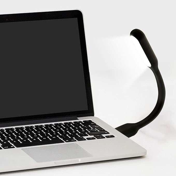 USB LED Light Lamp for Power Bank, Portable Eye Care Mini Night Light with Flexible Arm, USB Gooseneck Reading Lamps Book Light,Compatible for Desktop, Notebook Laptop (10-Yellow)