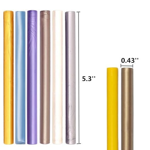 Bronze Wax Sealing Sticks, ONWINPOR 10pcs Glue Gun Wax Seal Sticks for Wax Seal Stamp, Melting Wax Seal Sticks for 0.43'' Glue Gun Wax Sealing Sticks (Antique Gold)