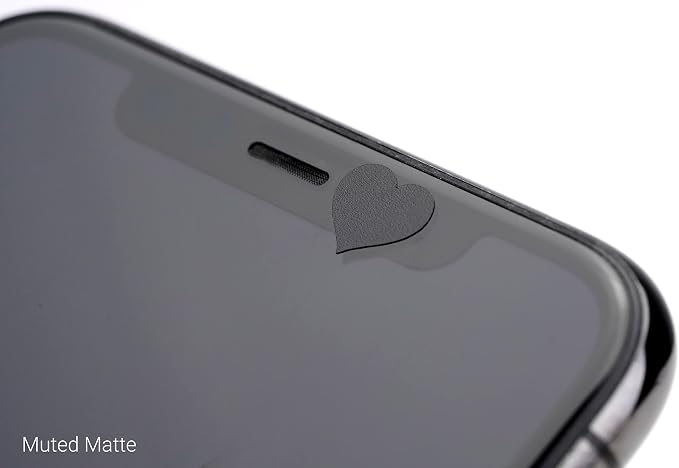 Blocked Original Vinyl Webcam Cover Stickers | Restickable & Stackable Privacy Covers | for All Camera-endable Devices | 3-Sizes | 57 Black Hearts (Muted Matte)