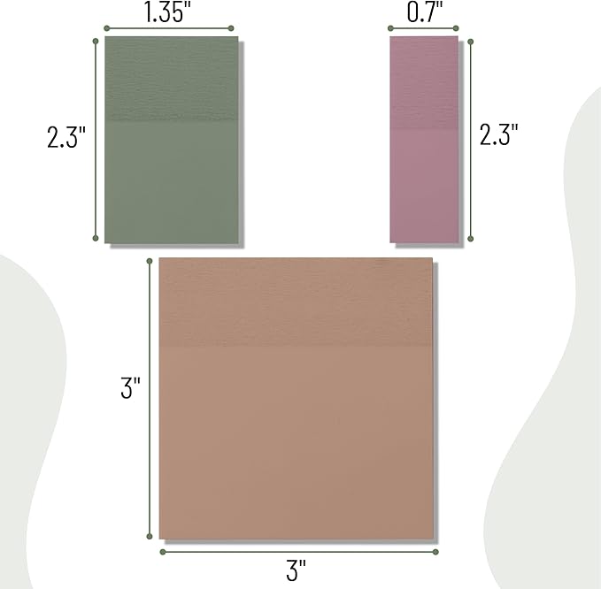 Mr. Pen- Transparent Sticky Notes with Pen, 200 Sheets, Moss & Mauve Collection, Bible Sticky Notes for Books