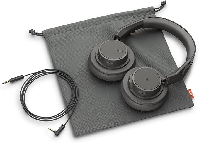 Plantronics BackBeat GO 600 Noise-Isolating Headphones, Over-The-Ear Bluetooth Headphones, Grey (211393-99)