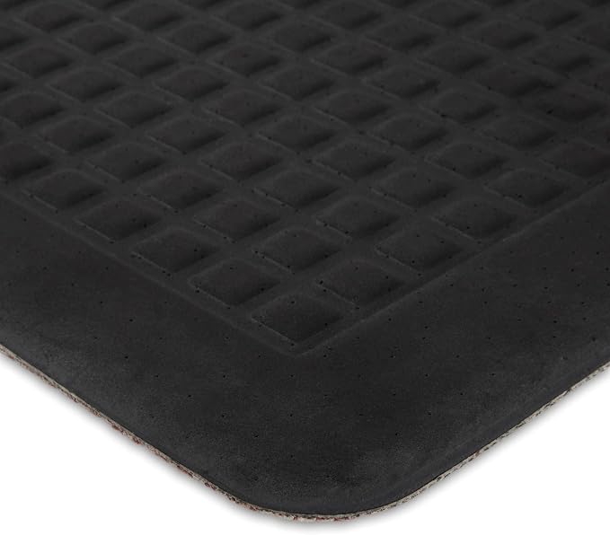 Martha Stewart Mira Modern Heathered Solid Anti-Fatigue Air-Infused Kitchen Mat, Mint Green, 19.6"x32"