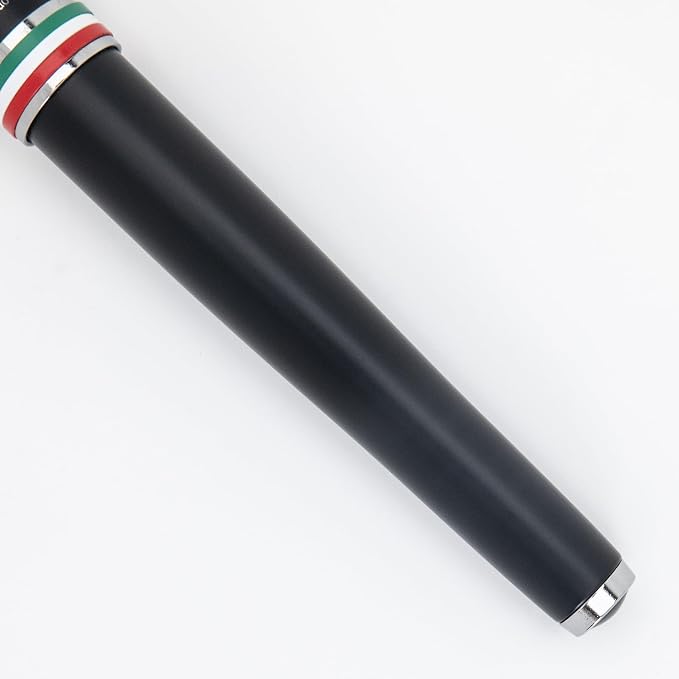 Monteverde USA Aldo Domani Italia Fountain Pen Matte Black - Medium Nib - Luxury Writing Pen - Italian Design - JoWo Stainless Steel Nib - Smooth Ink Flow - Refillable - Gift Box Included