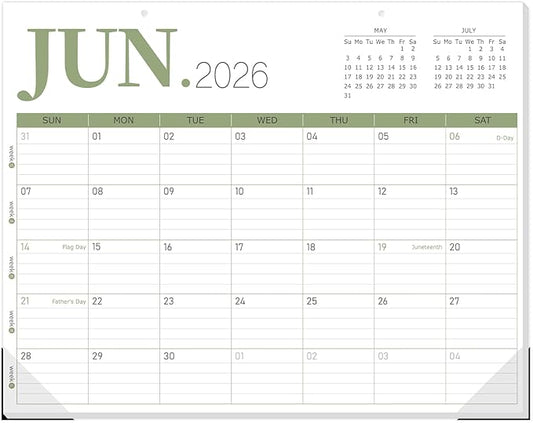 GuassLee Desk Calendar 2026, 19-Month Academic Hanging Desk/Wall Calendar From 2026 Jun-2027 Dec, 14" X 11" Monthly Planner with Thick Paper For Office Home School Desk Organizing
