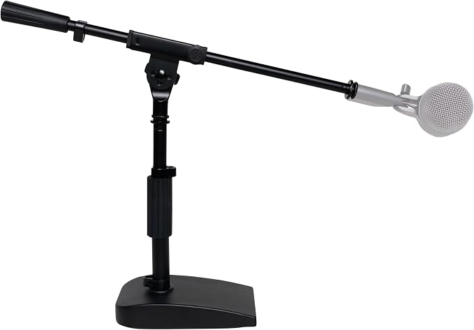Shure by Gator Compact, Low Profile Mic Stand with Single-Section Boom; (SH-DESKTOP2)