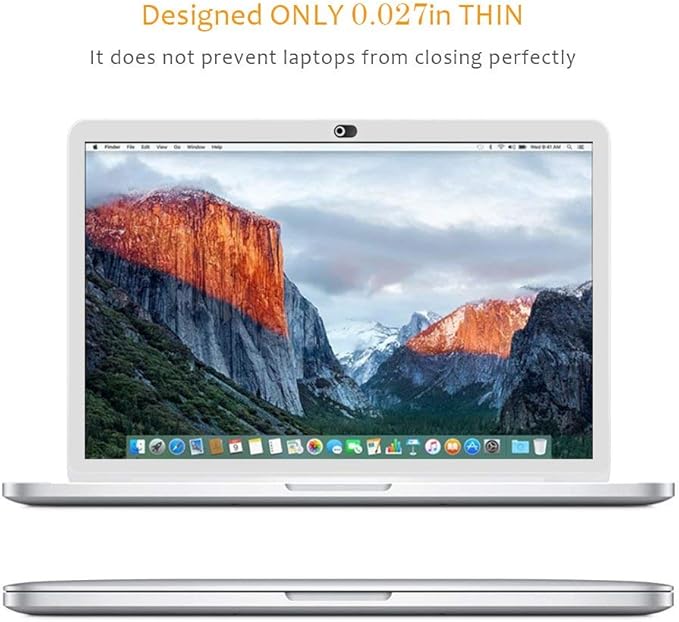 Cimkiz Webcam Cover Slide Metal Magnet Sliding Web Camera Cover Slider for Laptops MacBook Pro HP iMac iPhone Cellphone-for Protecting Your Privacy-Strong Adhesive-6 Packs(3black+3silver)