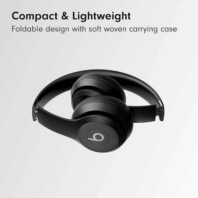 Beats Solo 4 - Wireless On-Ear Bluetooth Headphones, Up to 50-Hour Battery Life, Ultra-Lightweight Comfort, Powerful and Balanced Sound, Apple & Android Compatible - Matte Black