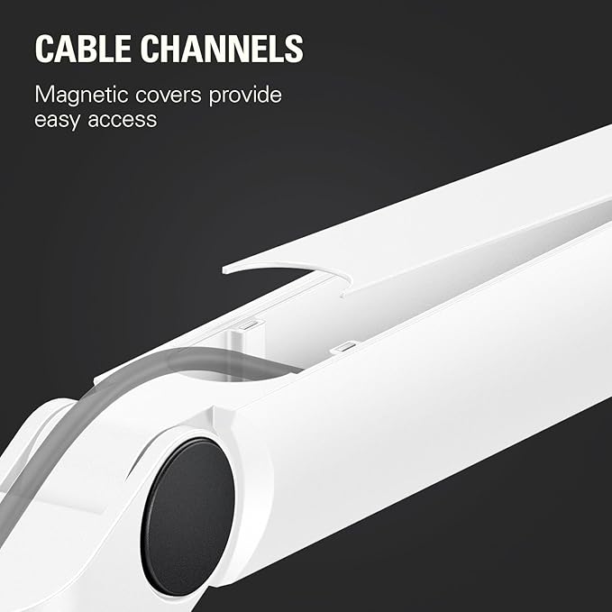 Elgato Wave Mic Arm LP White - Premium Low Profile Microphone Arm with Cable Management, Desk Clamp, Versatile Mounting and Fully Adjustable, perfect for Podcast, Streaming, Gaming, Home Office