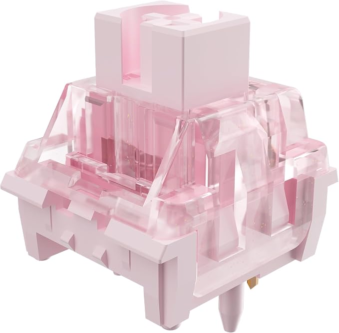 Zhouwang Rose Keyboard Switches, 5-Pin Tactile pre-Lubricated switches, Dustproof and Water-Resistant, Suitable for Mechanical Gaming Keyboards.(90Pcs)