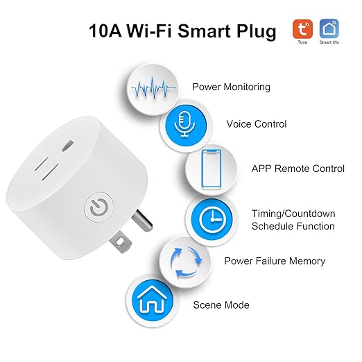 Mini WiFi Smart Plug Outlet Voice Remtoe Control with Alexa Works with Google Assistant IFTTT, Tuya Smart APP Timer ,No Hub Required
