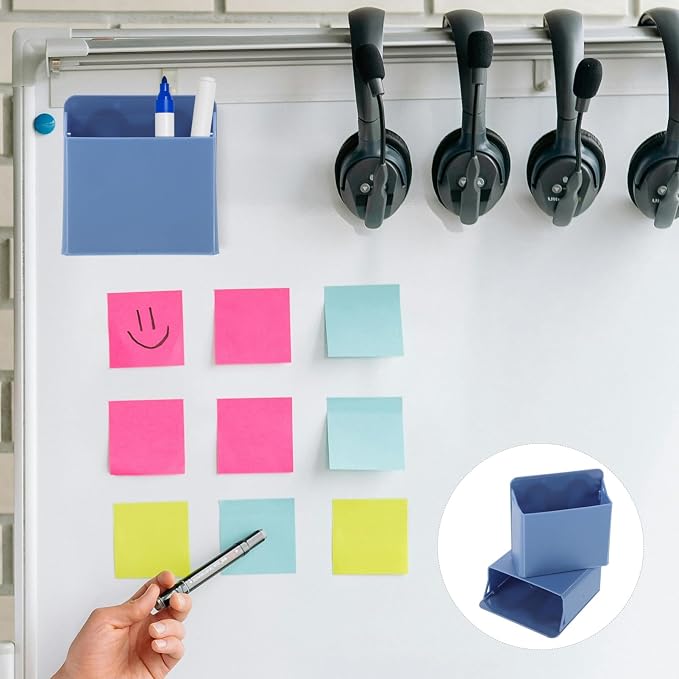 2Pcs Pen Holder with Suction Cup for Whiteboard Desktop Organizer Office Desk Storage Container for Pens Pencils Dry Erase Markers and Accessories Space Saving Pencil Holder