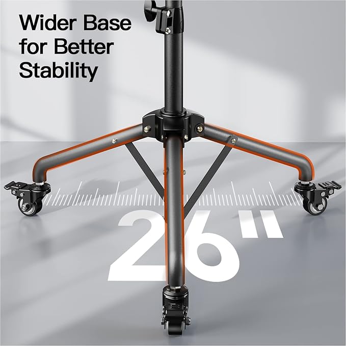 Amada Projector Stand with Wheels, Height Adjustable Rolling Stand with Mouse Tray, Bag Included - Ideal for Laptop, Projector, DJ, Sheet Music - AMPS05