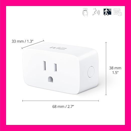 WiZ Connected Smart Plug, Sunset to Sunrise Automation, Control with Voice or App, Indoor Smart Plug Works with Alexa, Google Home and HomeKit, 1 Pack