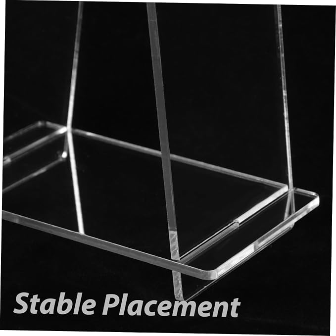 Acrylic Calendar Holder Stand for Desk Modern Transparent Display Rack for Flip Calendars Sturdy and Stylish Tabletop Organizer for Office and Classroom Use
