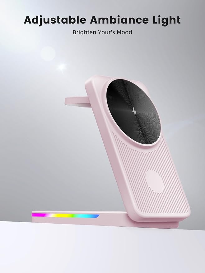 Wireless Charger for Samsung, 3 in 1 Charging Station for Samsung - Magnetic Android Charging Station for Galaxy S26 Ultra, Z Fold/Flip & Buds4 Pro - Nightstand Organizer & Bedside Charger for Travel