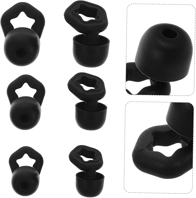 3 Pairs Soft Silicone Noise Reduction Sleeping Comfortable Fit Sound Blocking for Travel Concerts Focus Portable Reusable Noise Cancelling