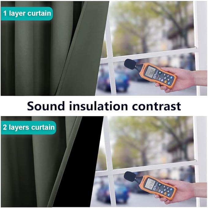 NICETOWN Full Shading Cold Blocking Curtains for Windows, Super Heavy-Duty Black Lined Blackout Drapes for Bedroom, Privacy Assured Window Treatment (Dark Mallard, Pack of 2, 70" W x 95" L)