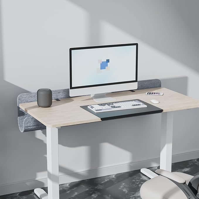 47.2" Under Desk Cable Management Tray, No Drill Cable Organizer for Table | Clamp/Screw Mount Felt Cord Organizer, Hidden Cord & Wire Management, Standing Desk Cable Tray Under Desk for Office, Home