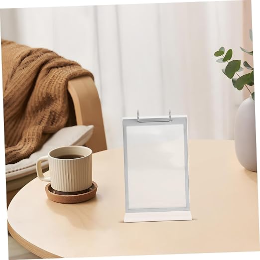 CHILDWEET Acrylic Flip Card Display Stand for Table Menu Holders Calendar Cards Freestanding Sign Rack for Restaurant Desktop