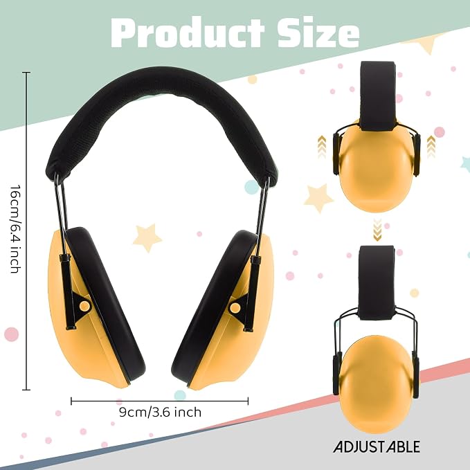 Amylove 12 Pcs Kids Ear Protection Noise Cancelling Headphones Ear Muffs Bulk 27db Adult Noise Reduction Hearing Earmuff(Universal Fit (kids & Adults),Boho Style)