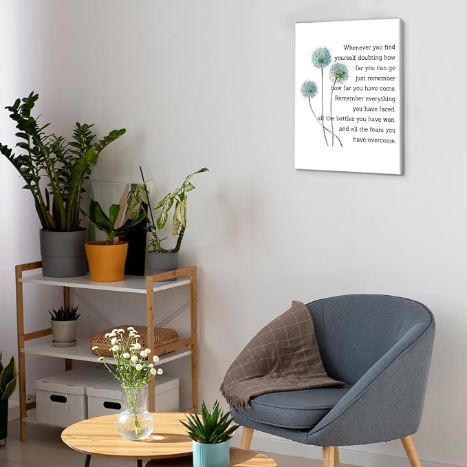 Motivational Quotes Wall Art Decor, Inspirational Graduation Decor Gift, Positive Canvas Posters Painting Artwork for Office Classroom Bedroom Home Decorations (8 X 10 Inches, Framed)