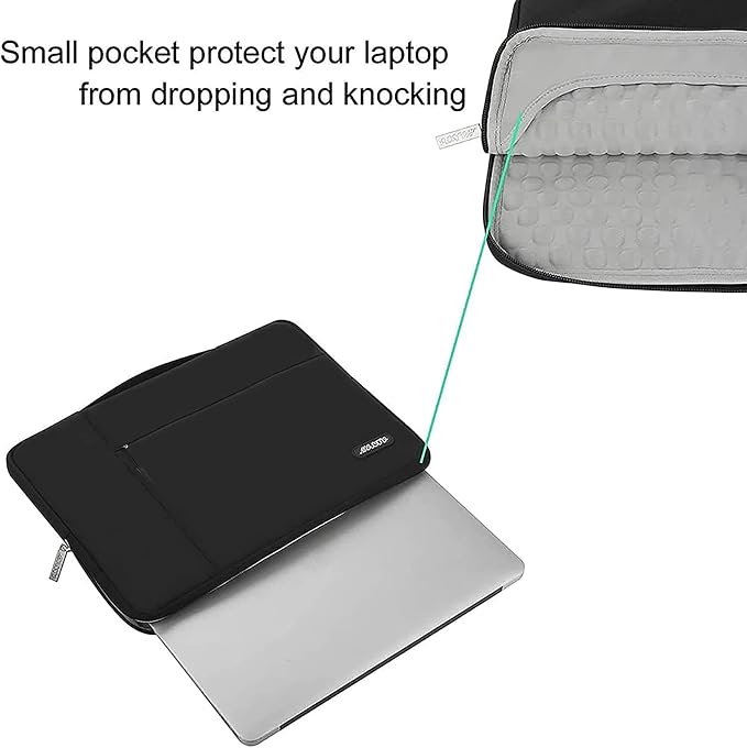 MOSISO Laptop Case 16 inch, 15-15.6 inch Laptop Sleeve with Handle Compatible with MacBook Pro 16 M5 M4 M3 M2 M1, HP Acer Dell Lenovo ASUS, Polyester Multifunctional Computer Bag, Black