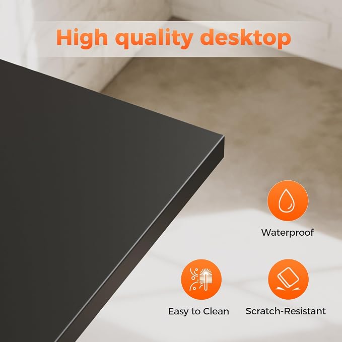 Mericonia 40 inch Rolling Computer Desk with Wheels, Gaming Desk for Small Spaces, Modern Simple Style Table for Home Office, Study Writing Table