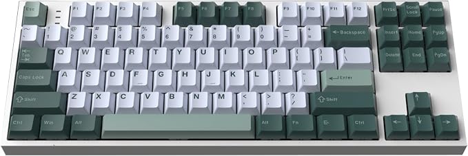 Fogruaden PBT Keycaps Set, Cherry Profile Custom Keycap for Mechanical Keyboard Green Keycaps