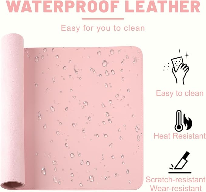 Leather Desk Mat, Desk Pad for Keyboard and Mouse Large Mouse Pads for Desk | Waterproof Desk Mat, Desk Matt for Desktop, Laptop Blotter, Keyboard Pad, Large Mouse Pad, Desk Essentials