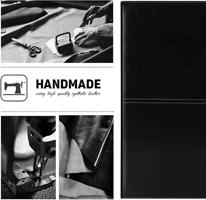 Toplive Padfolio 3 Ring Binder Organizer Business Portfolio Folder for Women, A4/ Letter Size PU Leather Professional Portfolio Padfolio for Interview Conference Presentation, Black