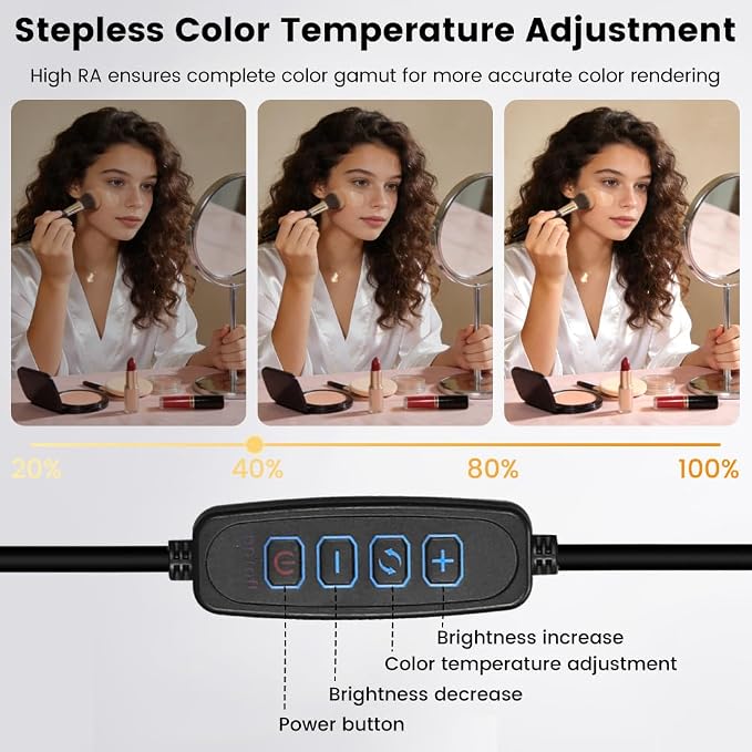 33" Ultra Wide LED Desk Lamp with Clamp,Double Head Adjustable Architect Light,Eye-Caring Monitor Lamp for Home Office,Flexible Gooseneck Task Lamp,10 Brightness Levels & 3 Color Temperature Modes