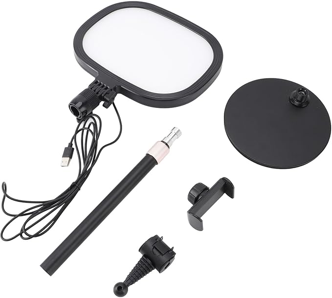 Video Conference Light Desktop Video Conference Lighting Kit Stand Phone Holder Zoom Streaming Video Recording Makeup Computer