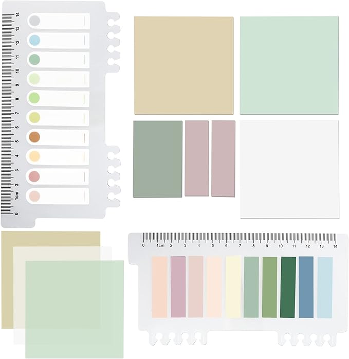 ONEDONE Transparent Sticky Notes -700 Sheets Clear Sticky Notes Tabs for Annotating Books, Translucent Book Annotation Kit w/Index Tabs Book Markers Office & School Supplies