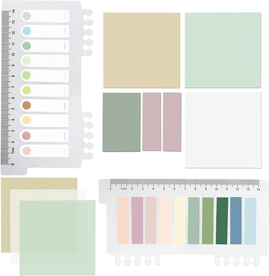ONEDONE Transparent Sticky Notes -700 Sheets Clear Sticky Notes Tabs for Annotating Books, Translucent Book Annotation Kit w/Index Tabs Book Markers Office & School Supplies