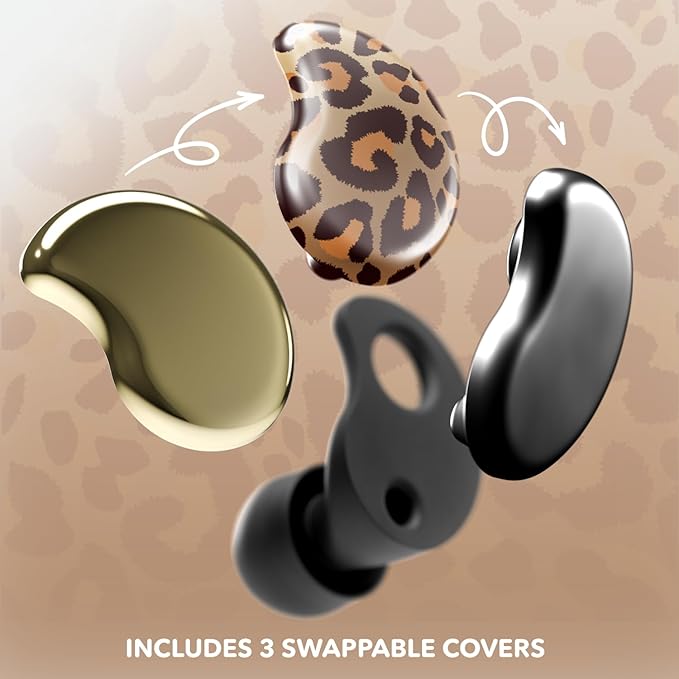 CURVD Cliq Noise Cancelling Ear Plugs – Reusable Concert Earplugs for Noise Reduction with Swappable Covers, 5 Tip Sizes & Travel Case. Stylish, Comfy, and Customizable Protection