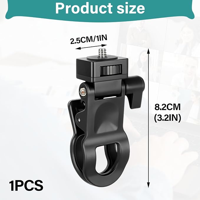 Selfie Phone Light Clip – Portable Clip-On Light for Phone, Camera, Laptop, Webcam, Tripod with 1/4" Thread Mount, Compatible for Zoom or Video Call