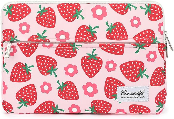 Canvaslife Patten Laptop Sleeve 14 inch 14.0 inch Laptop case Bag (Strawberry)