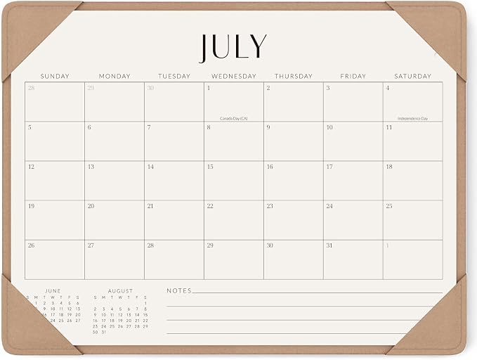 Jotsome Desk Calendar 2026 - 2027 with Desktop Mat, Desk Pad Calendar From July 2026 to December 2027 14x10.5 inch, Desk Blotter Calendar for Home Office and School, Easy Planning, Gift for the Holidays, Apricot