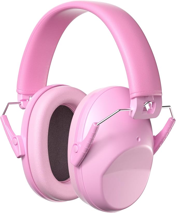 ProCase Kids Noise Cancelling Headphones, Kids Ear Protection Monster Jam Truck, Fireworks Hearing Protection Noise Reduction, Noise Canceling Earmuffs for Sensory Autism Toddler Children -LightPink
