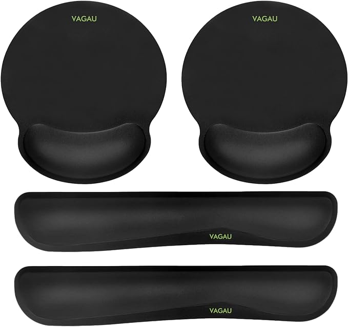 Comfy Mee Premium Memory Foam Keyboard and Mouse Wrist Rest Pads Set- for Comfortable Typing &Wrist Pain Relief (Pack of 2)