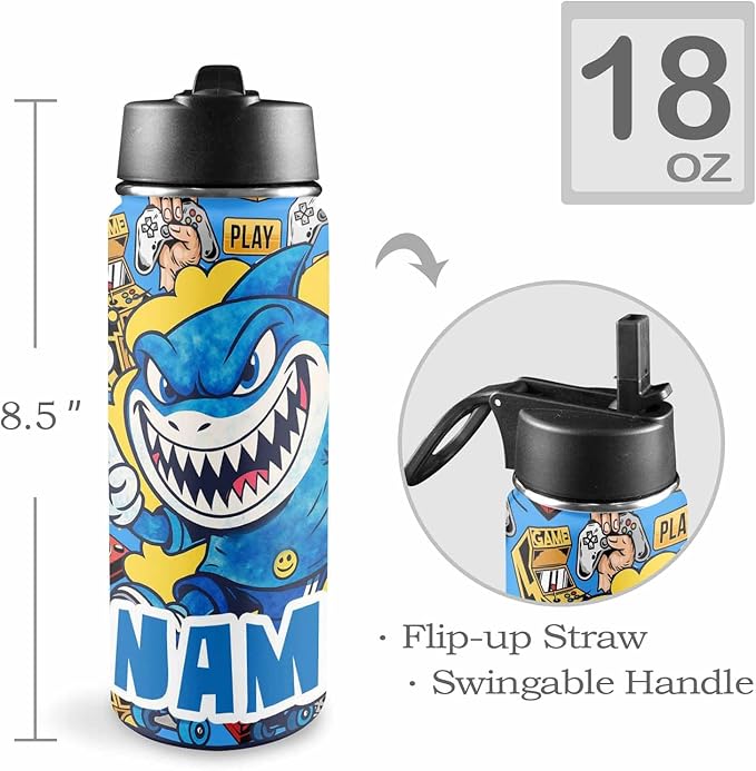 Back to School Supplies Personalized Shark Toddler Backpacks for Boys Backpack and Lunch Box Set Gifts for Son Custom Kids Backpack Casual Bookbag Schoolbag for Preschool Elementary Kindergarten